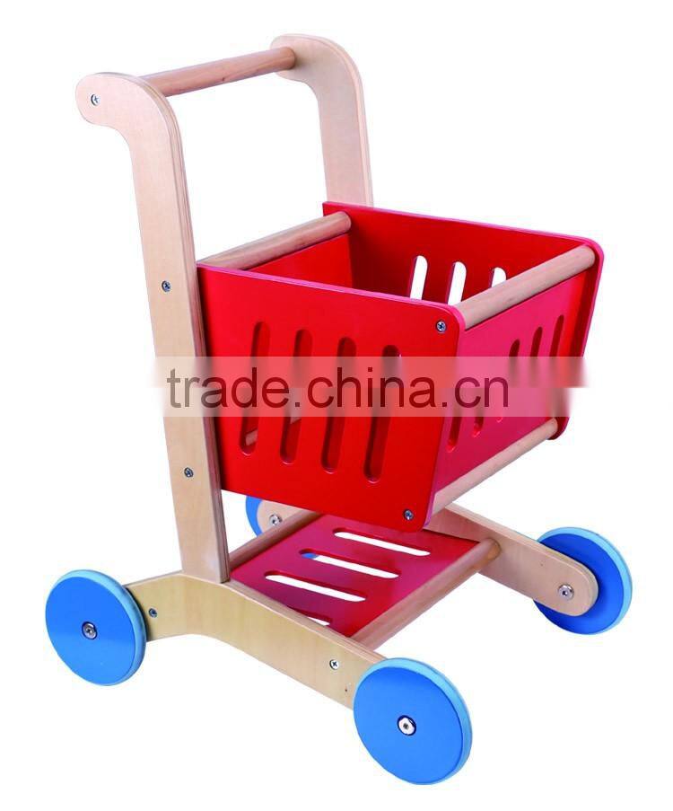 Wooden Art Shopping Cart German Wooden Toys For Kids