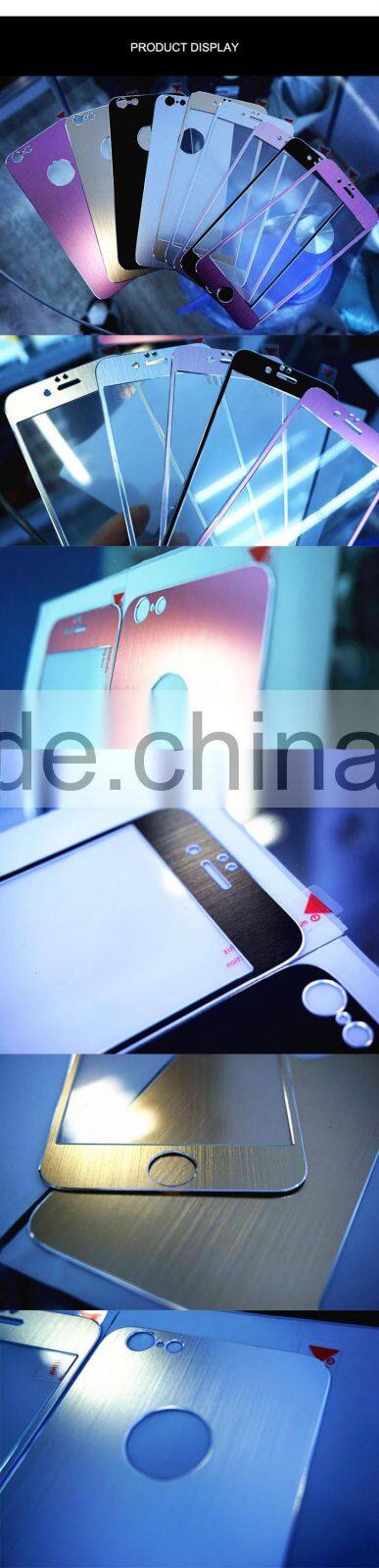 0.33mm tempered glass screen protector for iphone mobile screen protector aluminium alloy color tempered glass screen protector