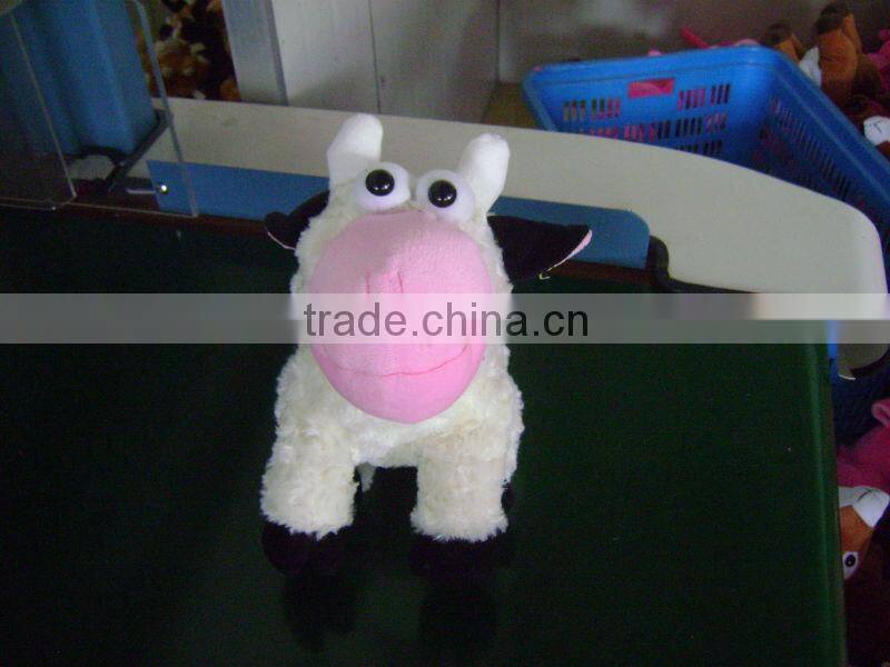 30cm promotional customzied stuffed plush frog animal shape handbag toy with handgrip