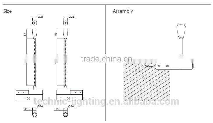 residential led flexible reading light