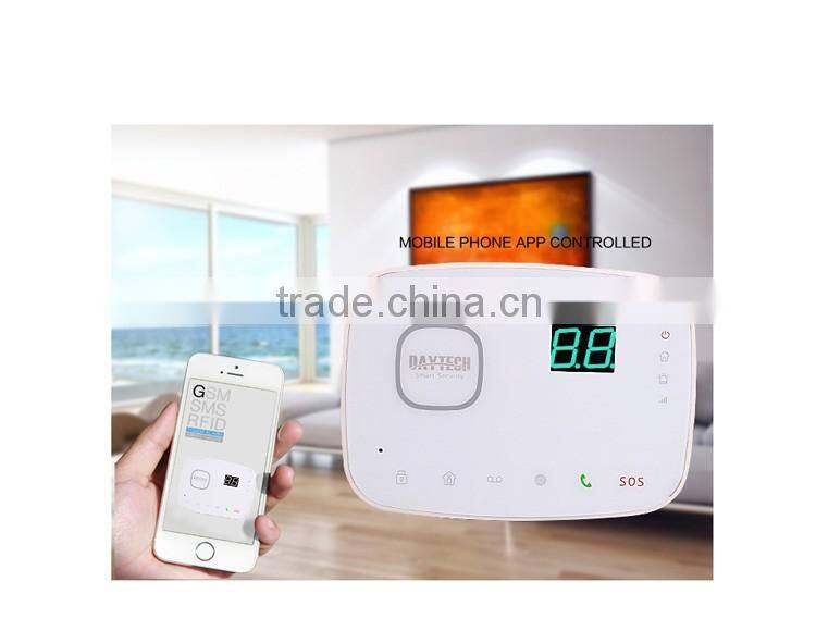 GSM alarm system touch keypad RFID reader APP/SMS Controller