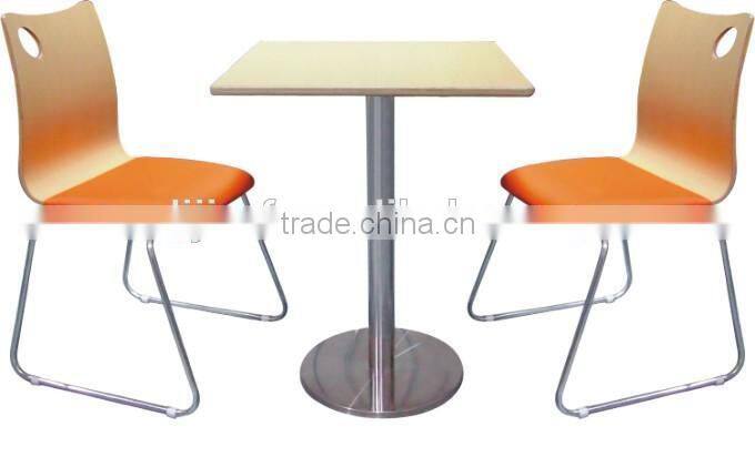 Plywood Stainless steel frame Restaurant Dining tables chairs