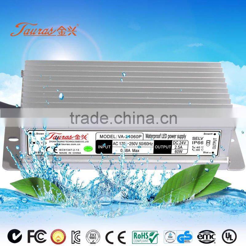 24V Constant Voltage type 60W Waterproof LED Switching Power Supply VA-24060P