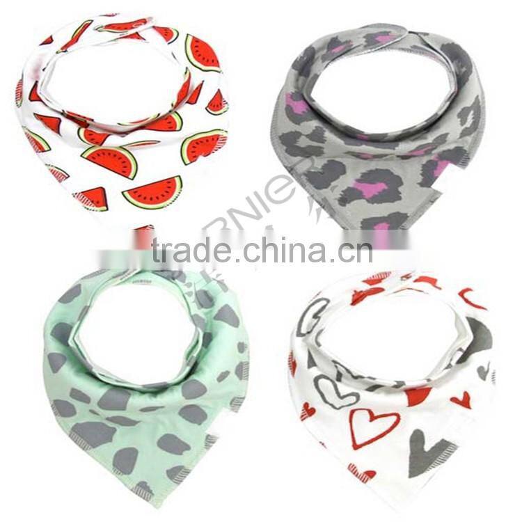 New design fashion manufacturer cotton baby bandana bibs baby bib