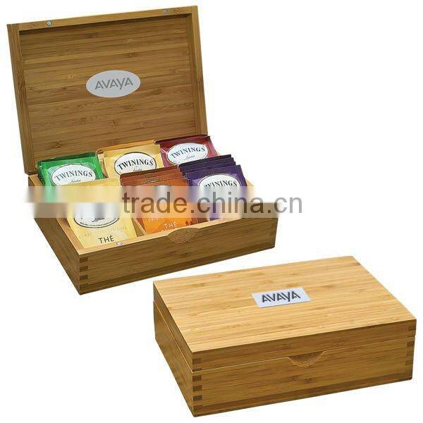Tea Bag Storage Box Wooden Storage Tea Box With Glass Top