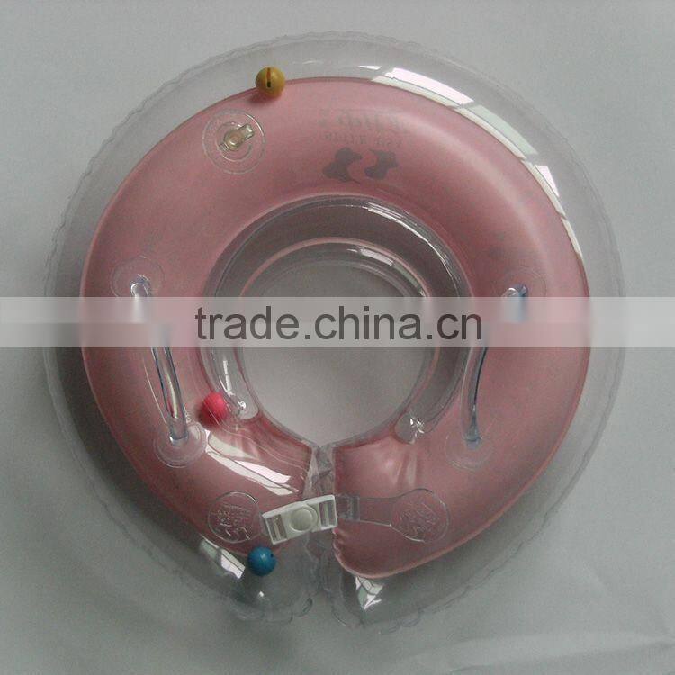 multi-color semitransparent babies swimming neck ring,high quality blue baby neck float