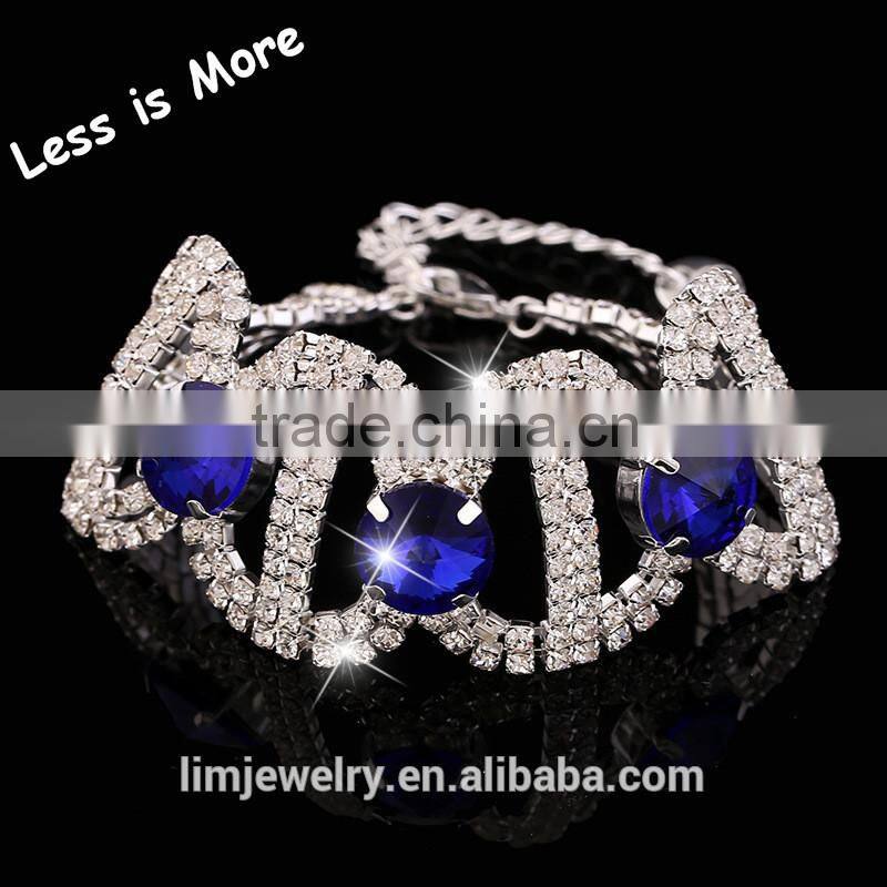 Silver & gold daily fashion alloy crystal bracelets jewelry