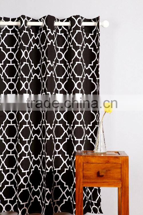 NBHS 2 hours replied patterned faux suede blackout curtain