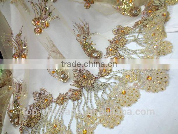 Hot selling fashion french lace/big edge french net lace for wedding dress