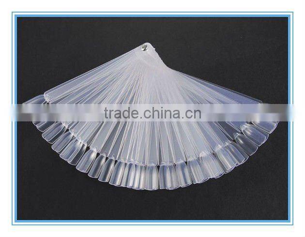 50 Pcs Clear False Nail Art Tips Sticks Polish Display HN1226