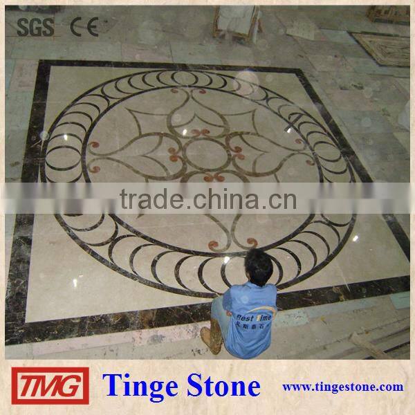 Creative competitive water jet marble medallion, marble floor medallions patterns