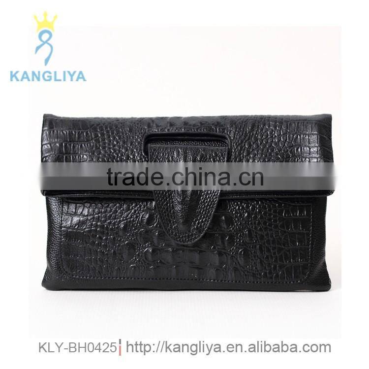Clutch bag crocodile leather hand carrying bag ladies long shoulder bag