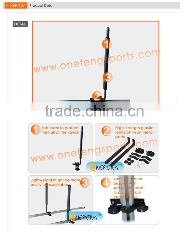 Car Roof Rack PAIR Uprights for Kayaks Boats and Canoes + PVC Protection