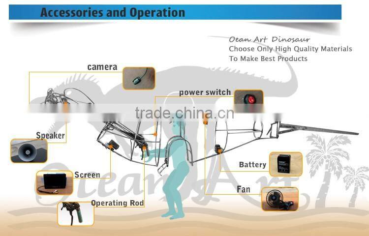 OA4123 Lifelike Realistic dinosaur costume adult for trade assurance