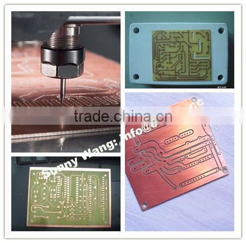 Small PCB CNC Router 6060 For PCB Drilling And Milling NCStuido Control 1.5Kw Spindle 600*600mm ZK-6060