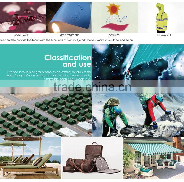 Ripstop polyester tire cord 300d polyester oxford fabric with pu coating