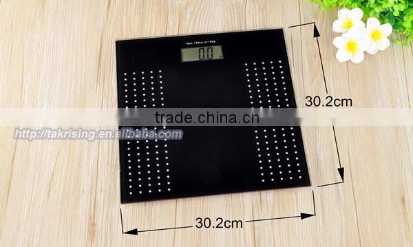 180kg Black Color Design Glass Personal Weight Scale