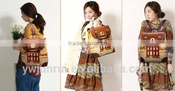 2015 New wholesale price lady fashion digital printing travel backpack