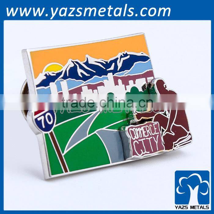 pewter nickle plating pin badge wholesare