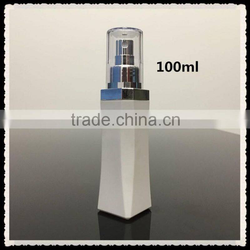 square shape empty skin toner bottle 100ml PETG plastic spray bottle toner
