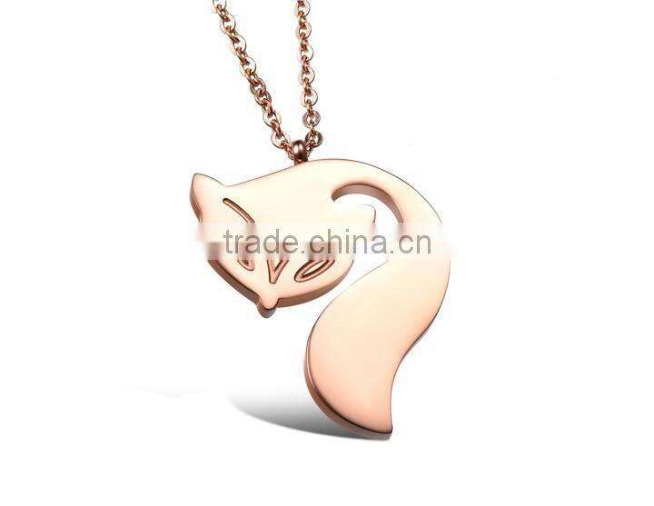 KSTONE Fox Designs Stainless Steel Rose Gold Stud Earrings For Girls