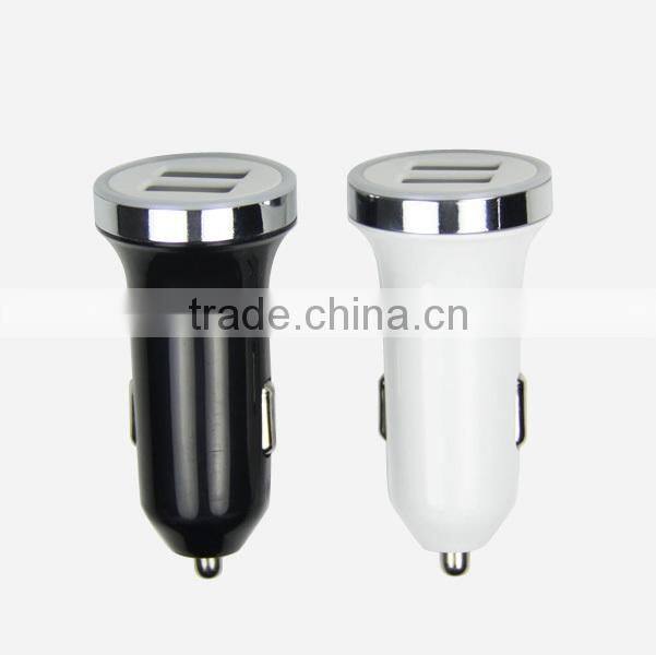 Top quality 5v 3.1A dual usb car charger for cell phone,ipad air, tablet pc