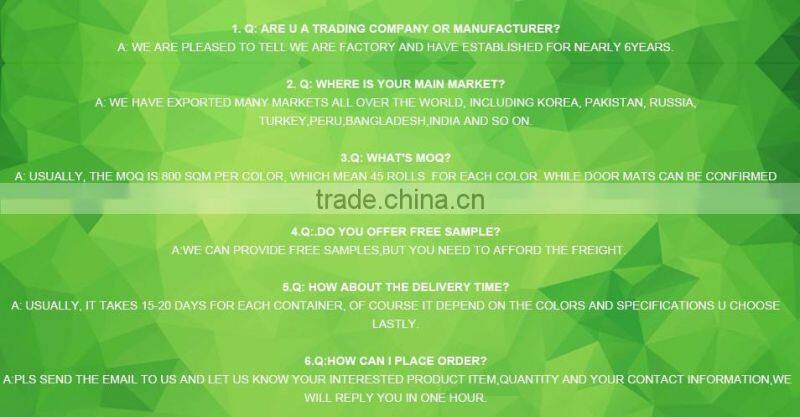 Envirment displayed PE grass mat