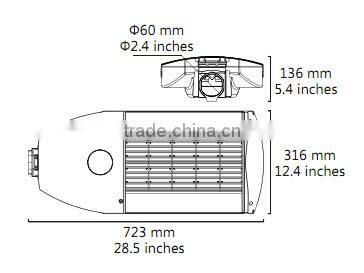Singapore, 165W,Highway LED Street Lamp with Luxeon LED Chips,Meanwell driver, TUV, GS, UL,IK08,IP66 UL approved LED Street Lamp