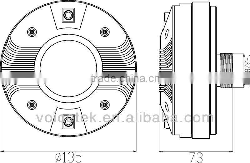 TSCT-5104 80W/120W 8 ohm driver unit for horn speaker