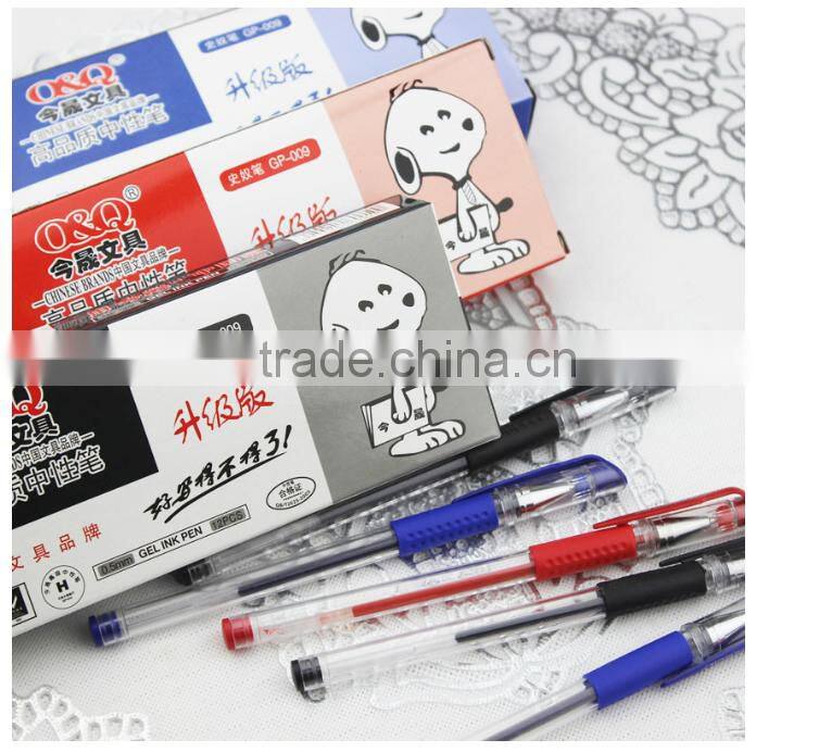 Stationery wholesale plastic water pen 0.5mm gel pen