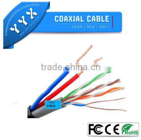 utp 4p cat5e cable with 2power high quality