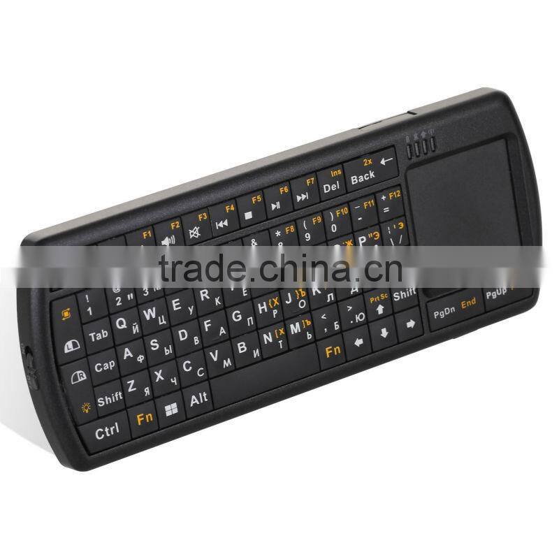 Mini 2.4G wireless android touchpad mouse keyboard for PC and android TV box