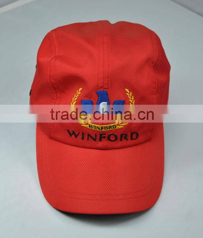 3 Panel Red Running Hat, Cycling Cap,sports cap