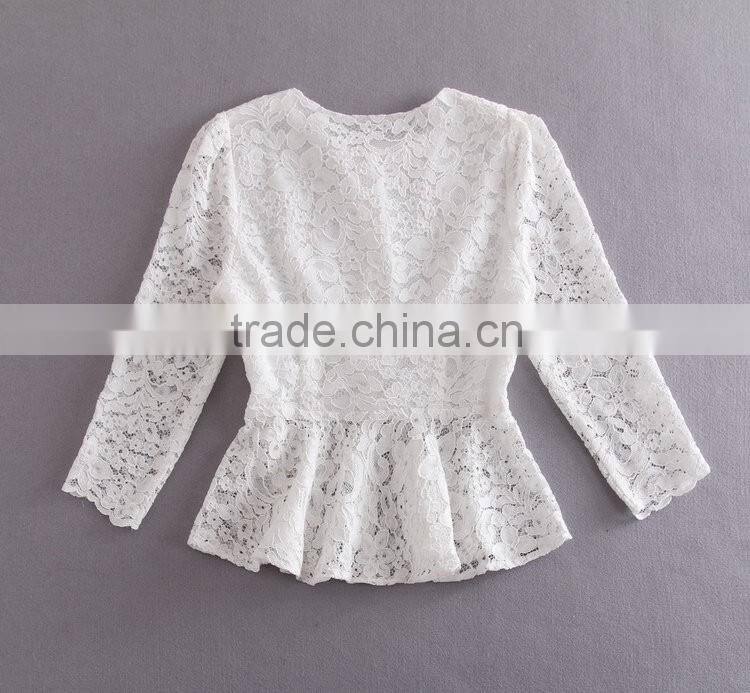Wholesale Crochet Crop Top Design 2016 New Fashion Woman Lace Top