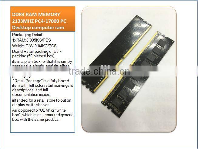 8GB RAM DDR4 2133Mhz PC3-17000 RAM working on DDR4 Mother board