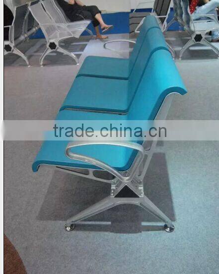 3-seater PU moulded foam waiting chair