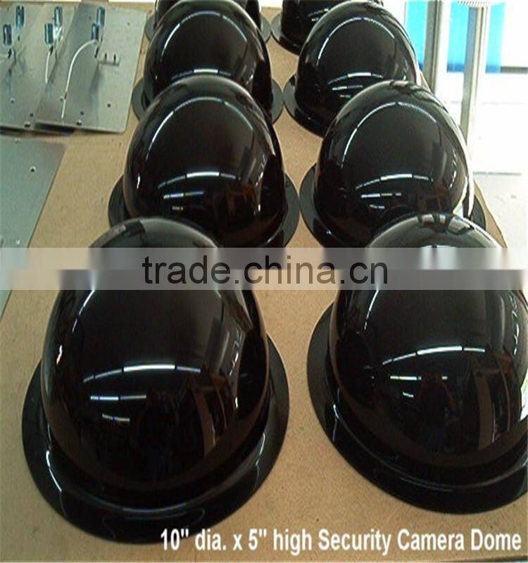 10'' dia handmade durable black plexiglass sphere for camera