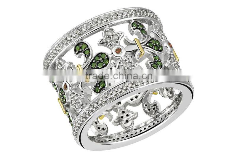 Micro pave setting silver pendants, Tree of life pendant