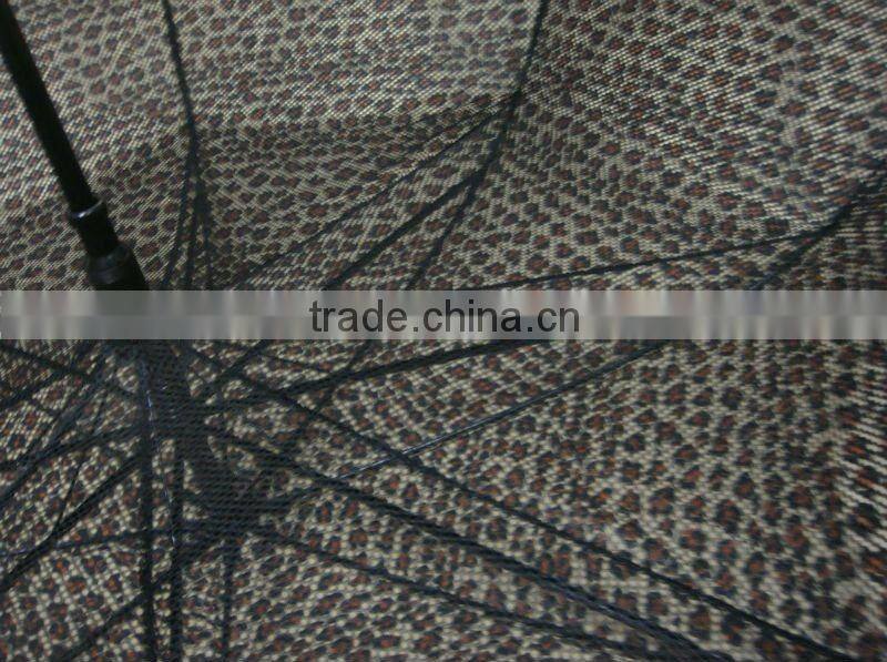 long curved handle fashion dome leopard pretty lady Umbrella