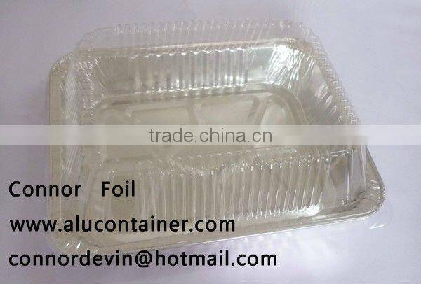 household large aluminum container with lid