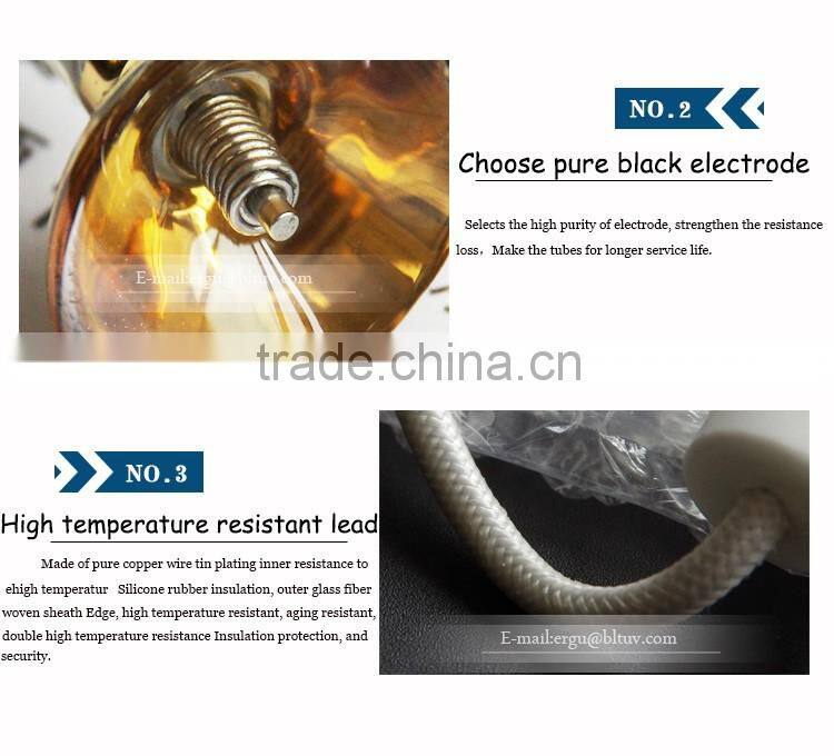 1 kw 270 mm 220 v dry UV ultraviolet lamp UV curing lamp and high pressure mercury lamp light UV lamp