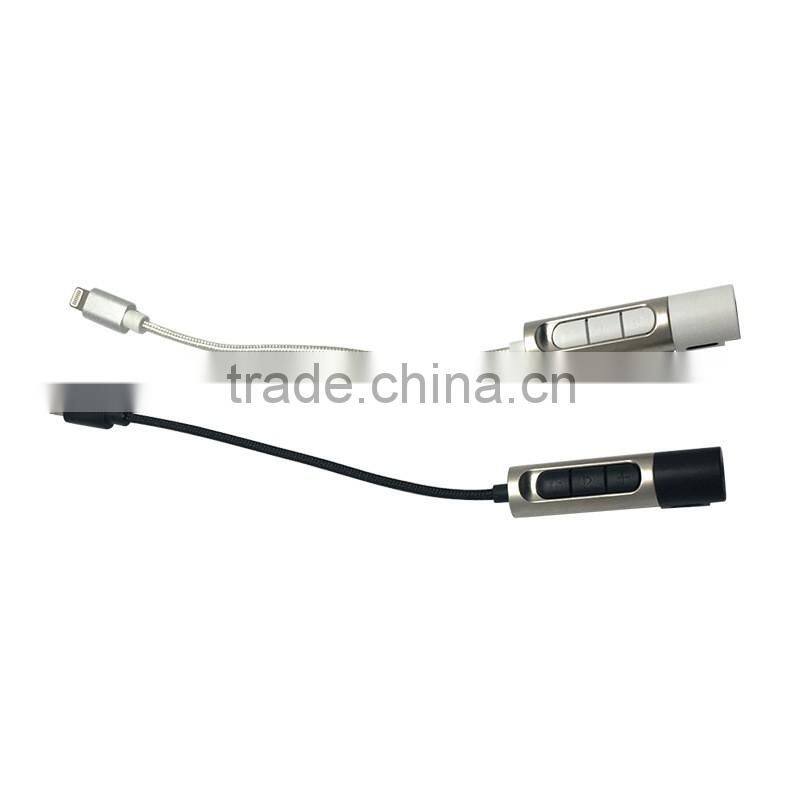 New arrival dual port 3.5mm light up headphone cable
