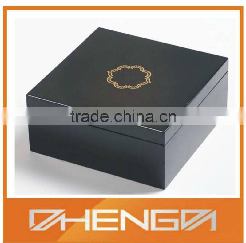 Custom Make Tea Box with Compartment Lined by Velvet