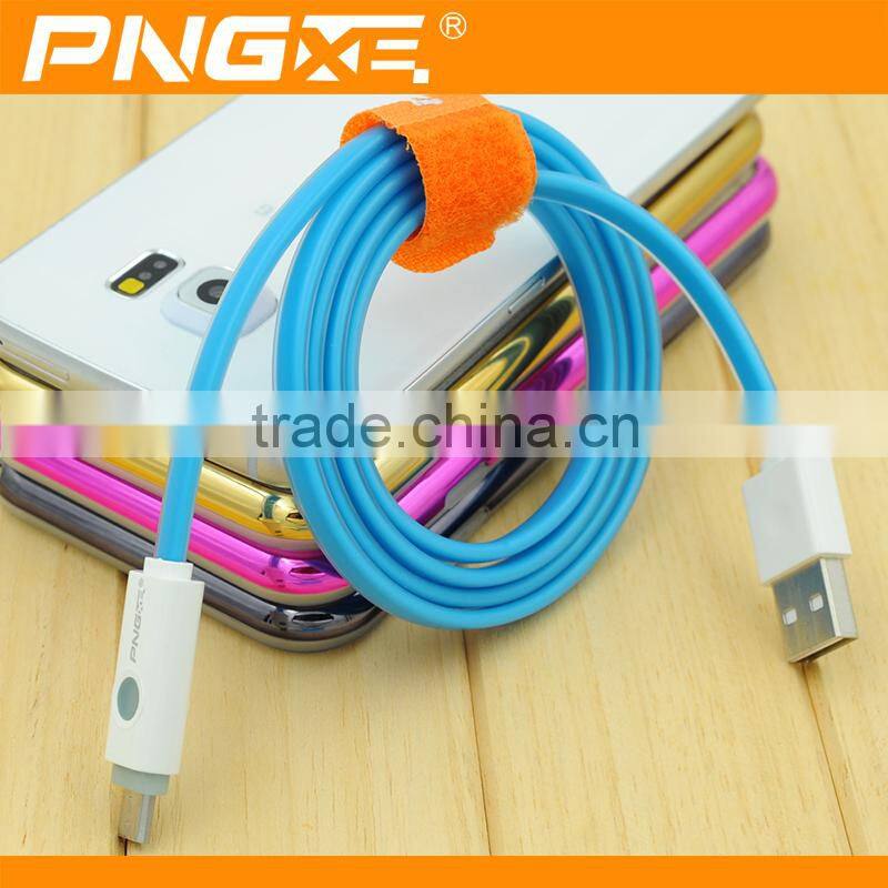 wholesale China factory mircro usb cable with free sample for samsung smart phone and for iphone5 led cable accessory for cell