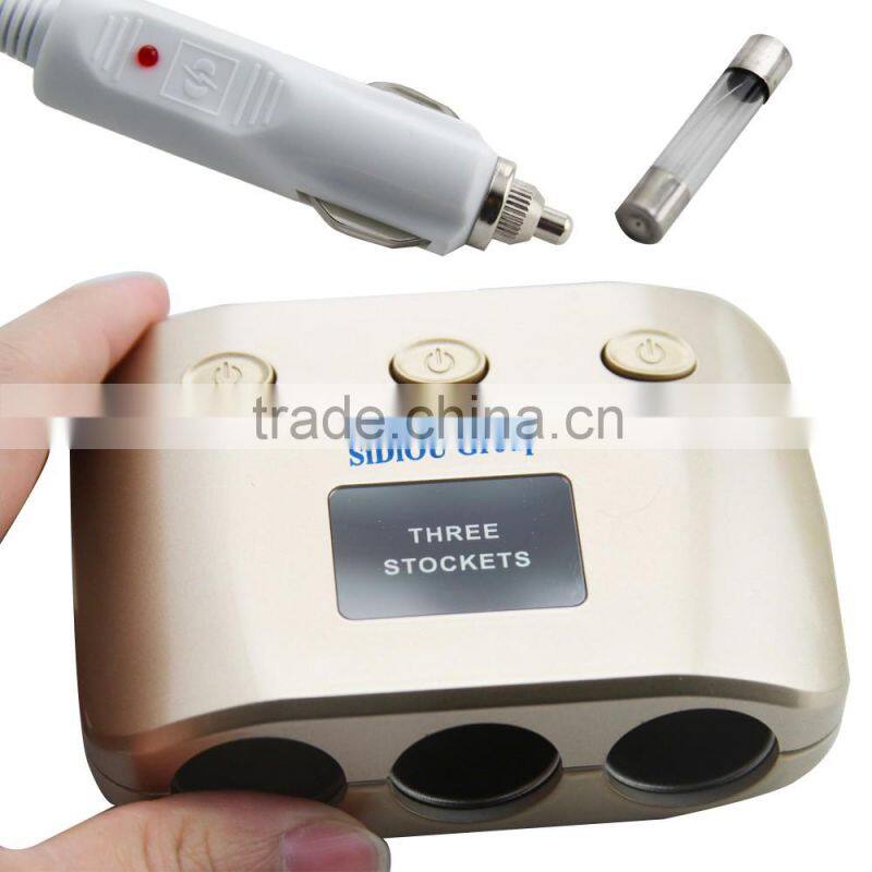 Sidiou Group A Drag Three Car Cigarette Lighter Dual USB Power Adapter One in Three Car Charger