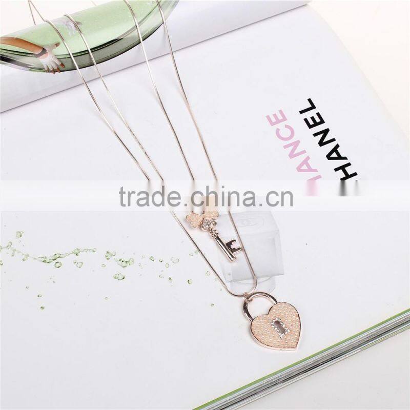 European and American fashion necklace alloy exaggerated fashion brief paragraph sweater chain necklace