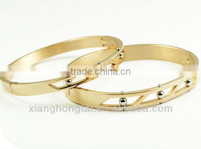 New Designed Titanium Steel Bangle with Beads