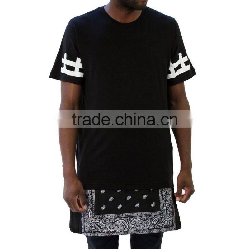 short sleeve print black unisex women men paisley zippers bandana extendo custom paisley zip extendo t shirt tee