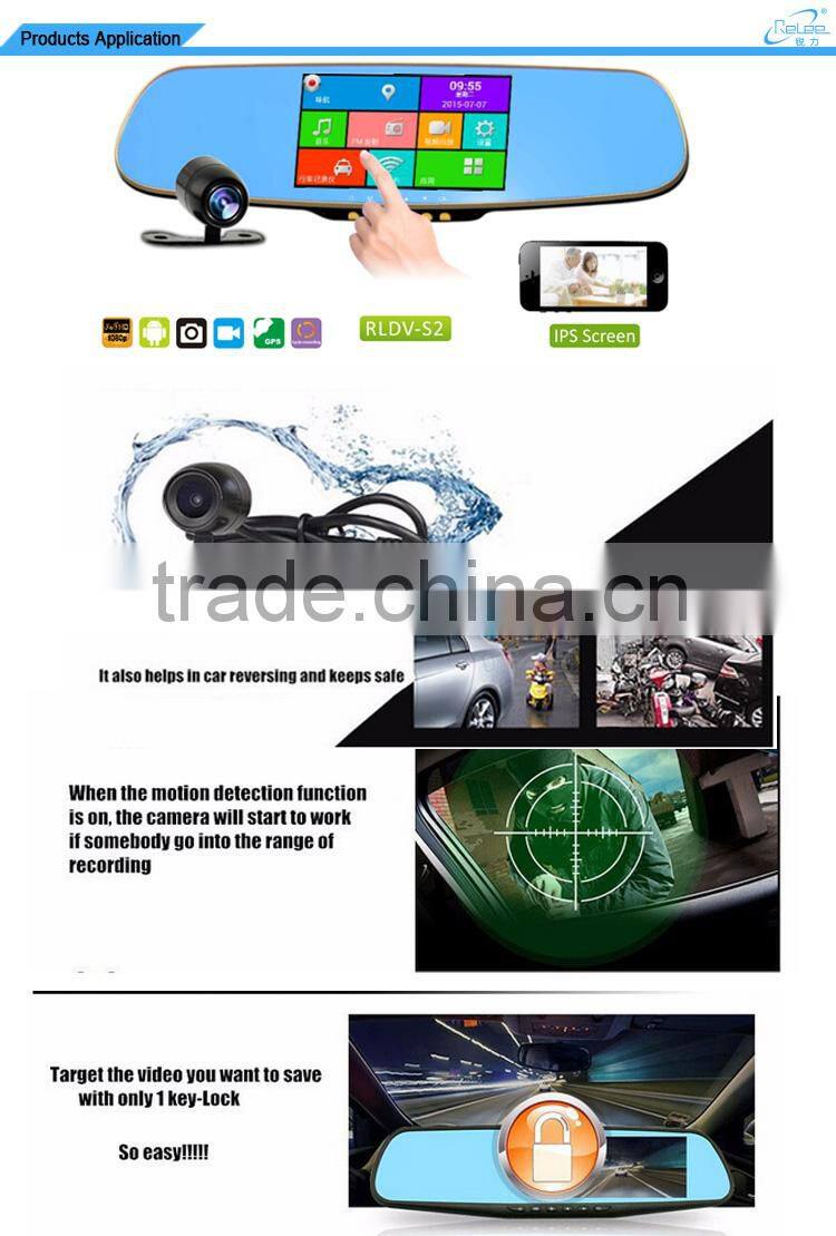 New Dual Wifi bluetooth Car video camera with GPS navigation