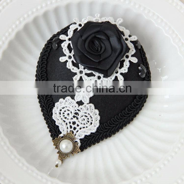 MYLOVE fashion party rose lace mini top hat handmade jewelry